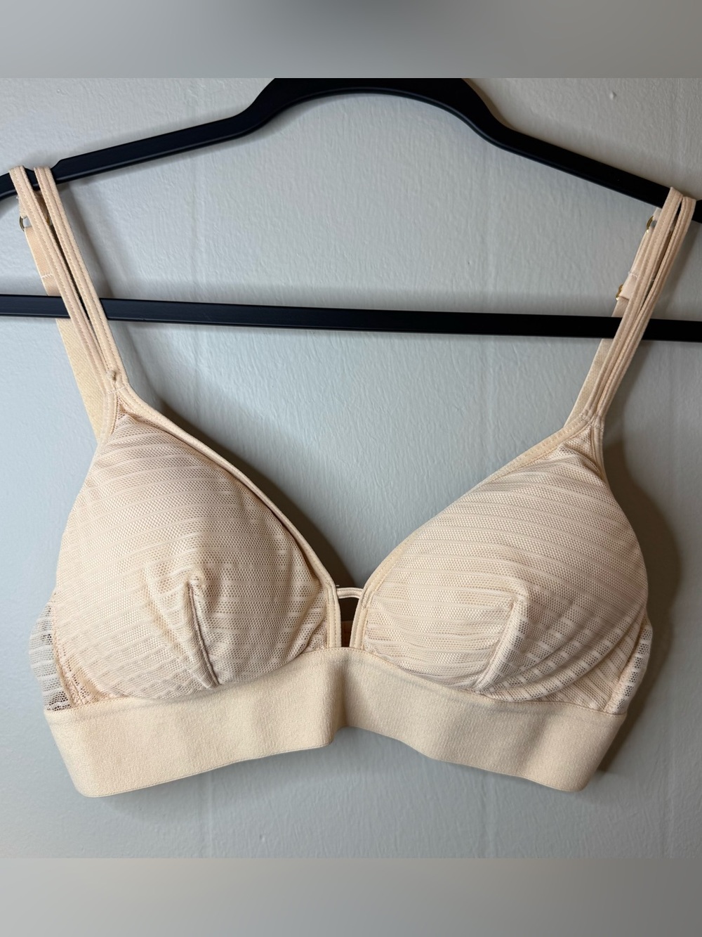 LIVELY Stripe Mesh Bralette Size Medium Everyday Comfort Wireless